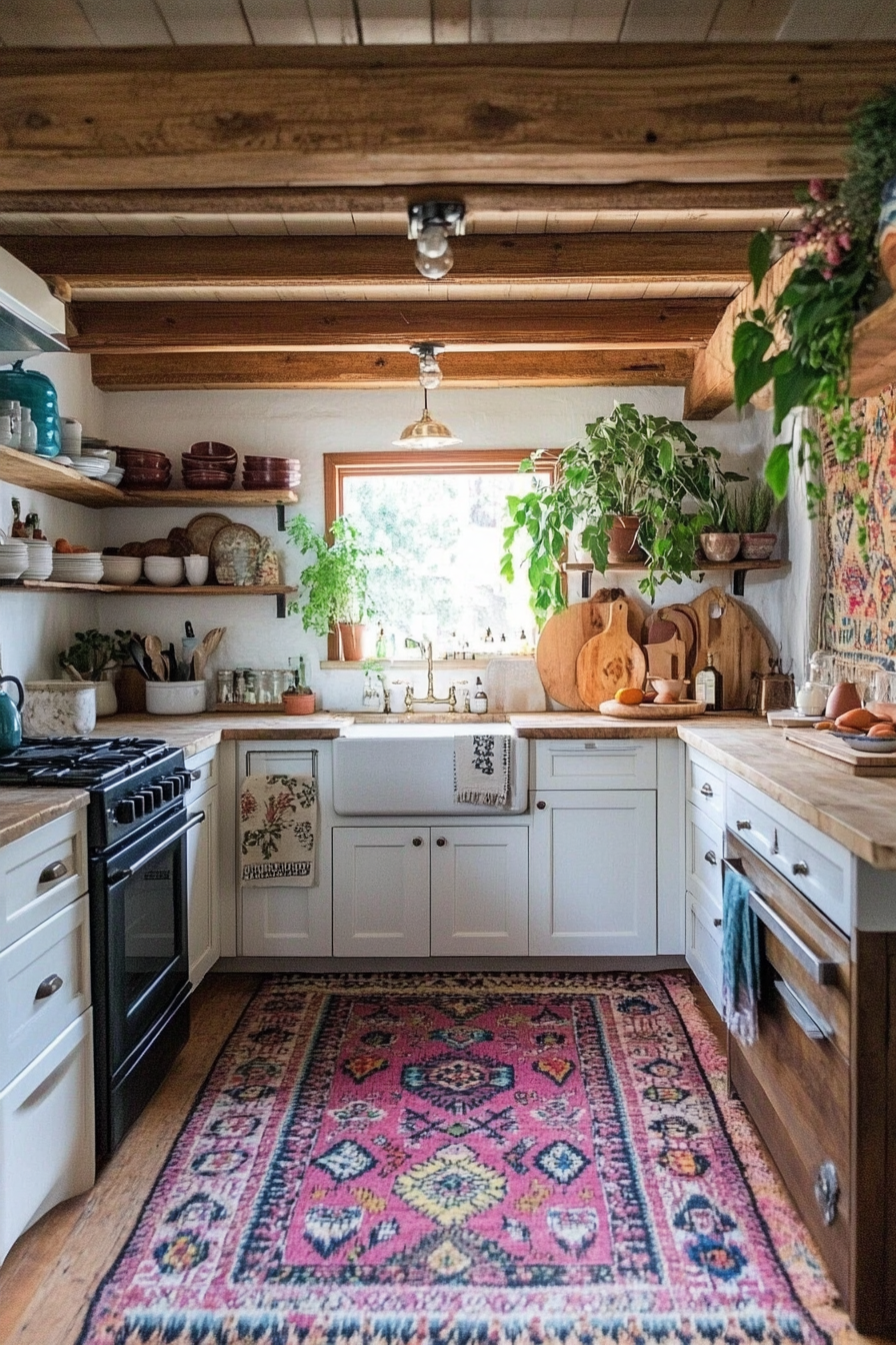 12. Farmhouse Boho (Boho Kitchen Ideas) - Boho Kitchen Ideas