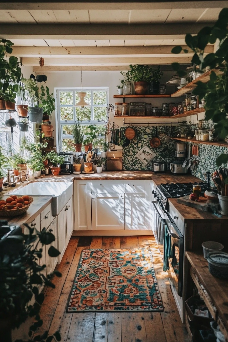 16. Urban Jungle (Boho Kitchen Ideas) - Boho Kitchen Ideas