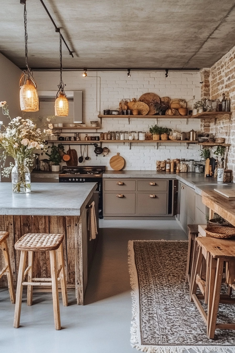 18. Soft Industrial (Boho Kitchen Ideas) - Boho Kitchen Ideas