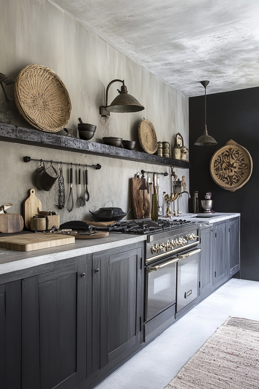 22. Monochromatic Boho (Boho Kitchen Ideas) - Boho Kitchen Ideas