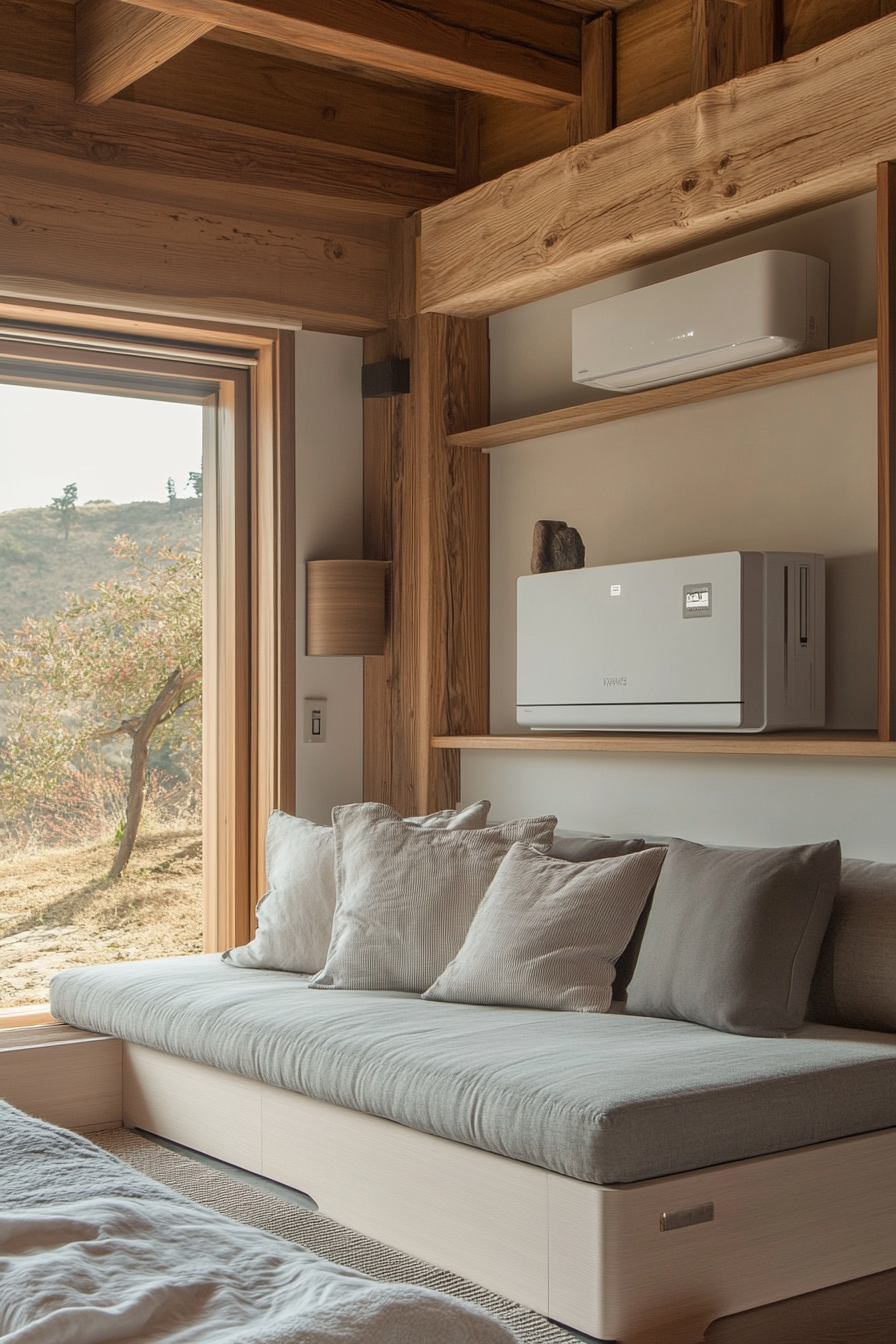 14. Contemporary Armless Sofa in Slate Gray (Sofa In Bedroom Ideas) - Sofa In Bedroom Ideas