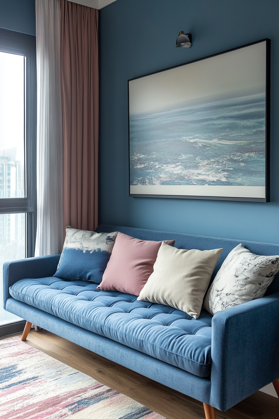 25. Convertible Sofa Bed in Steel Blue (Sofa In Bedroom Ideas) - Sofa In Bedroom Ideas