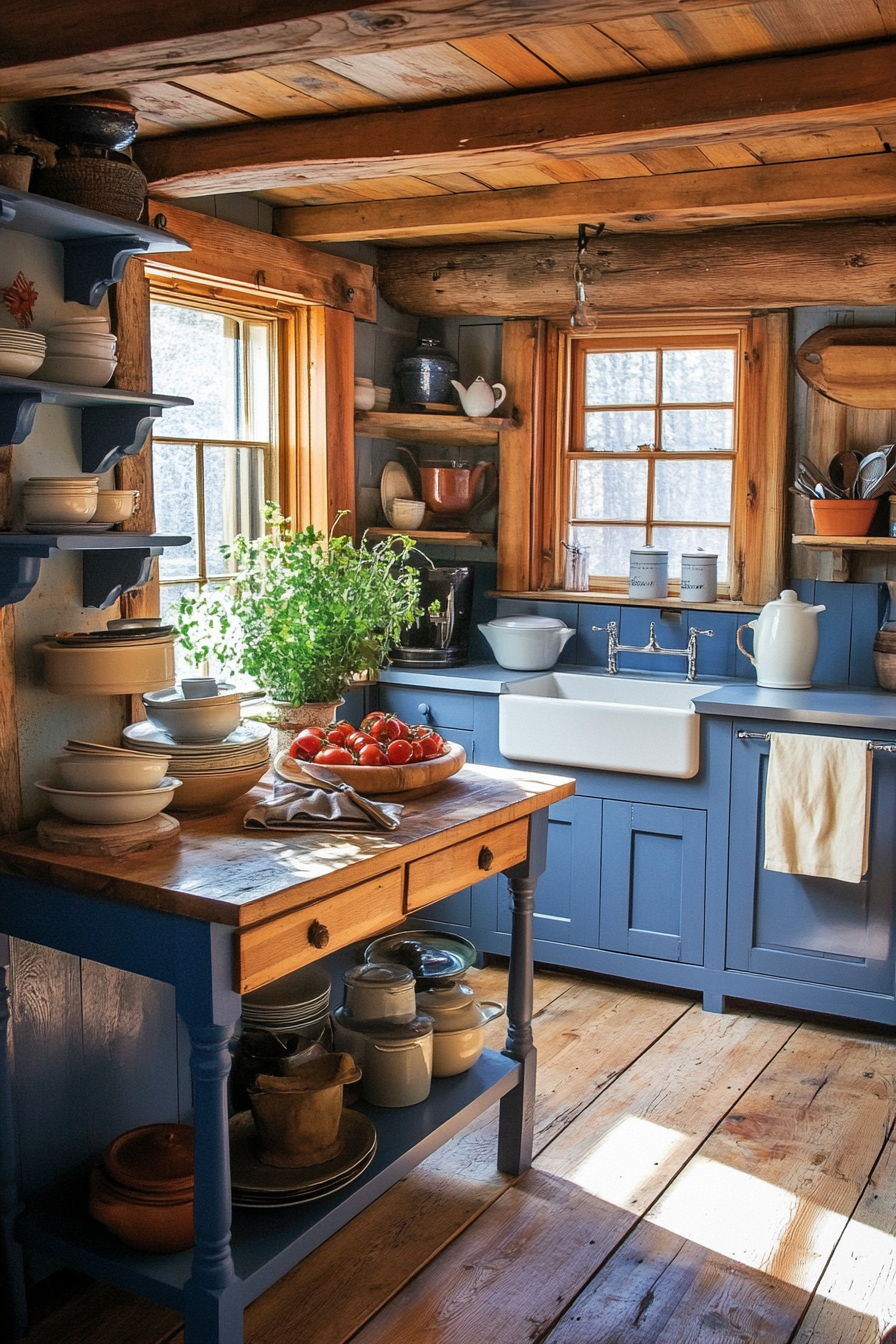 11. Denim Blue Comfort (Blue Kitchen Ideas) - Blue Kitchen Ideas