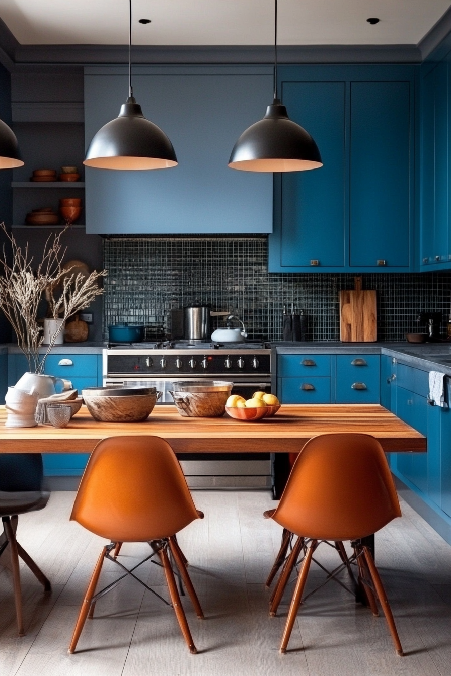 12. Steel Blue Modernity (Blue Kitchen Ideas) - Blue Kitchen Ideas