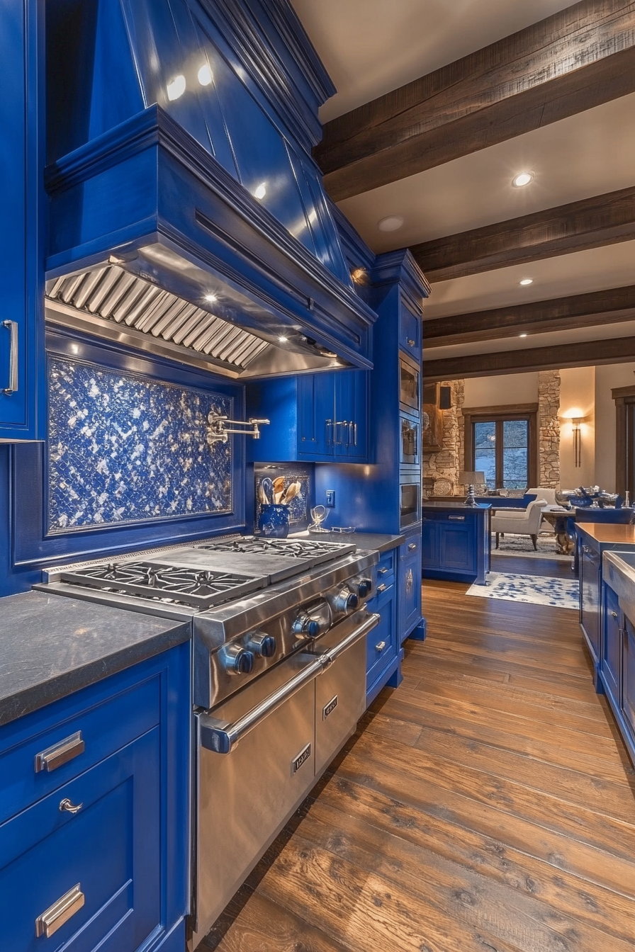 20. Sapphire Statement (Blue Kitchen Ideas) - Blue Kitchen Ideas