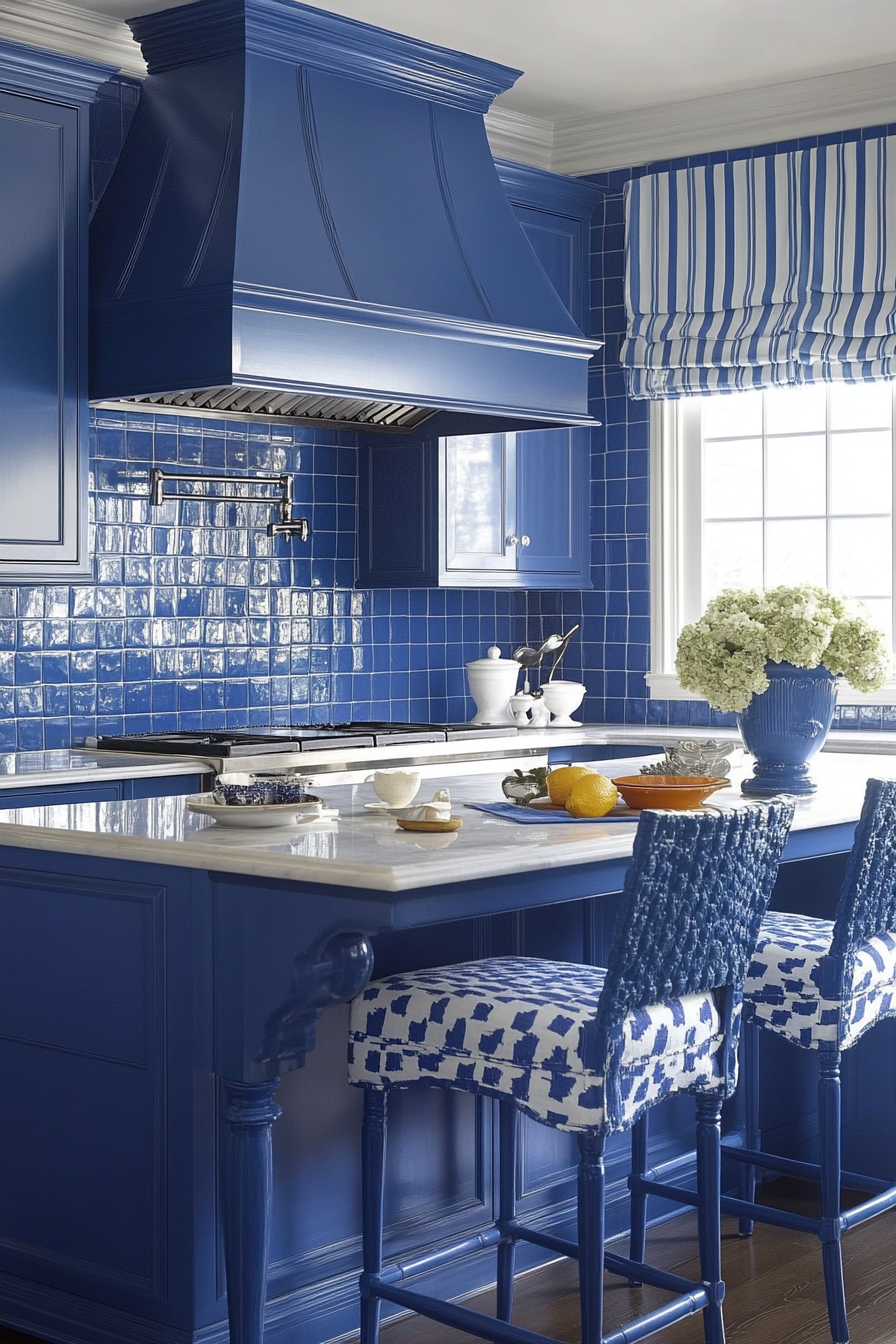 22. Blue and White Classic (Blue Kitchen Ideas) - Blue Kitchen Ideas