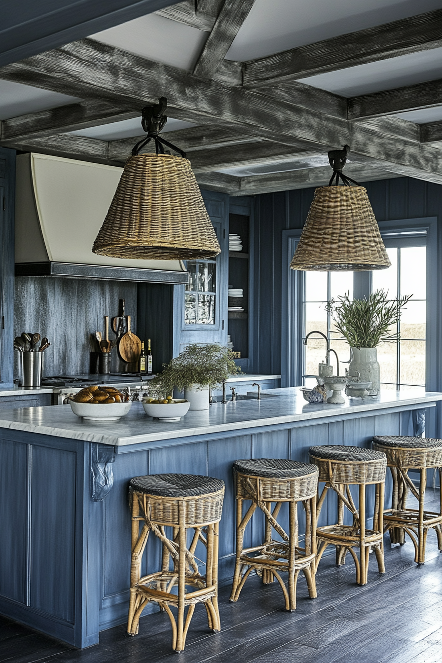 23. Stormy Blue Ambiance (Blue Kitchen Ideas) - Blue Kitchen Ideas