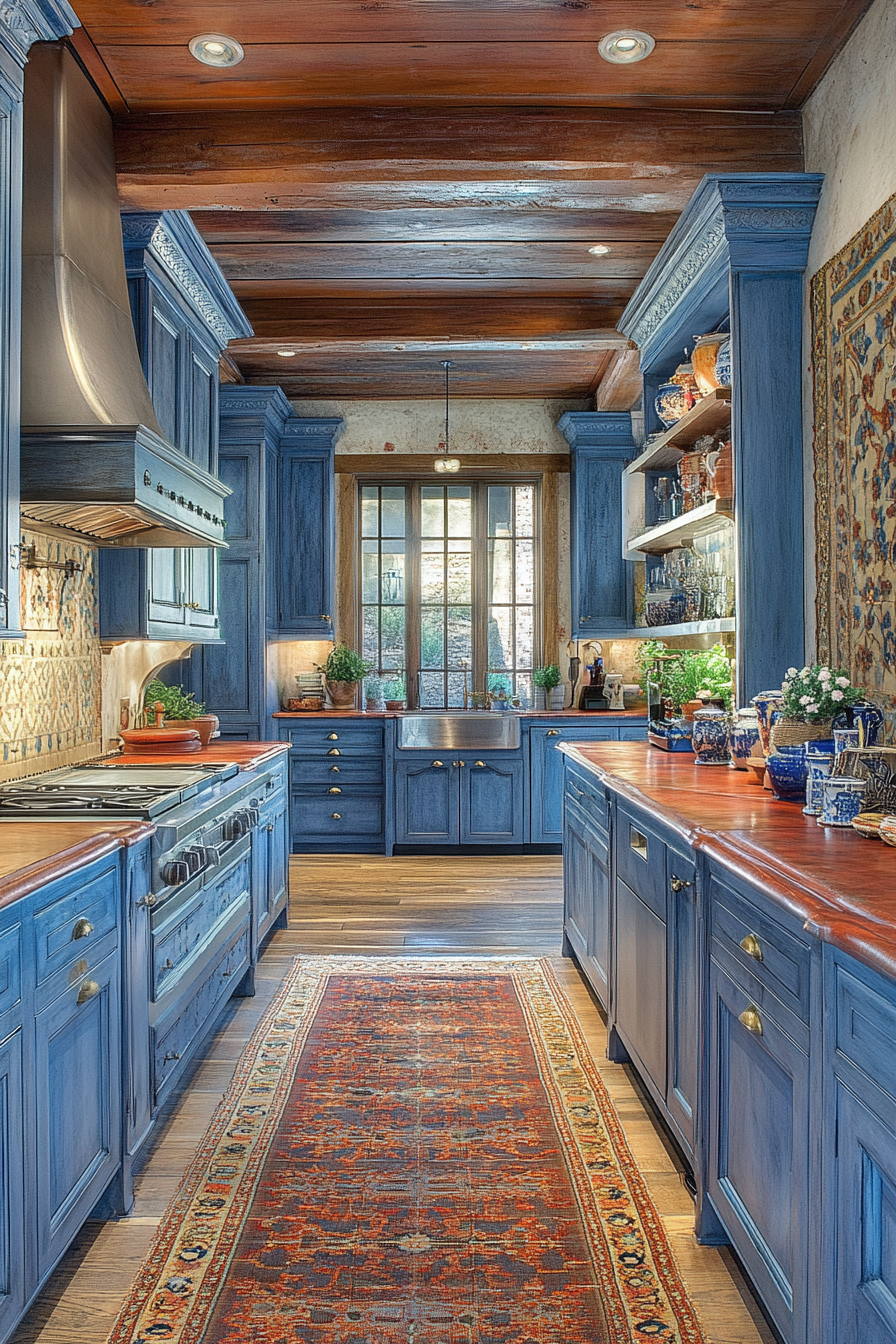 25. Blue Ombre Creativity (Blue Kitchen Ideas) - Blue Kitchen Ideas
