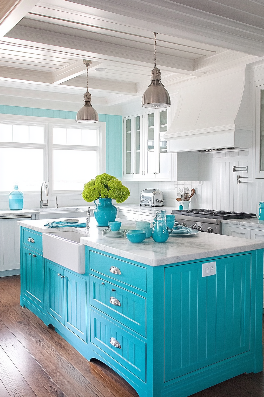 27. Electric Blue Pop (Blue Kitchen Ideas) - Blue Kitchen Ideas