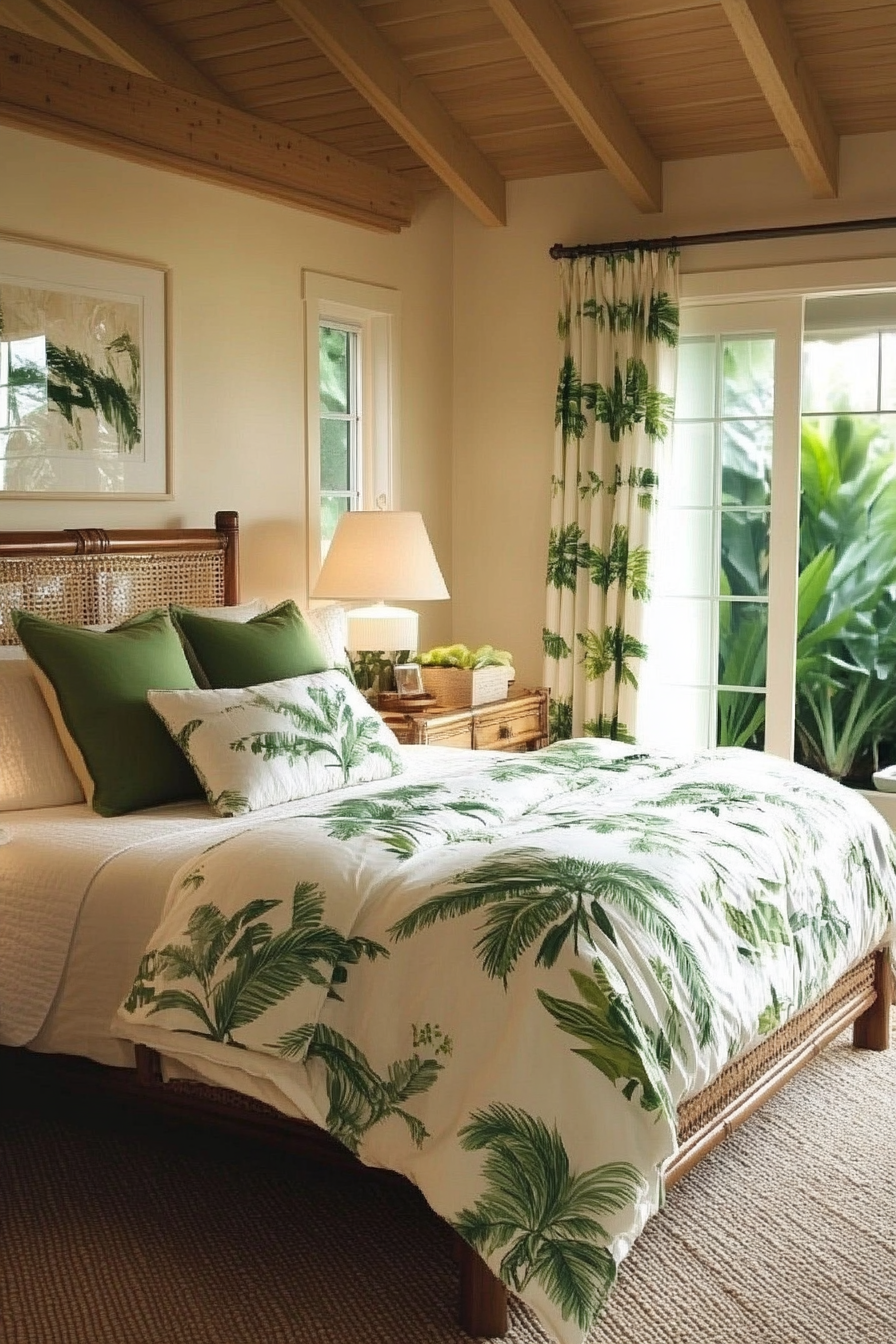 17. Tropical Oasis (Cream Color Bedroom Ideas) - Cream Color Bedroom Ideas