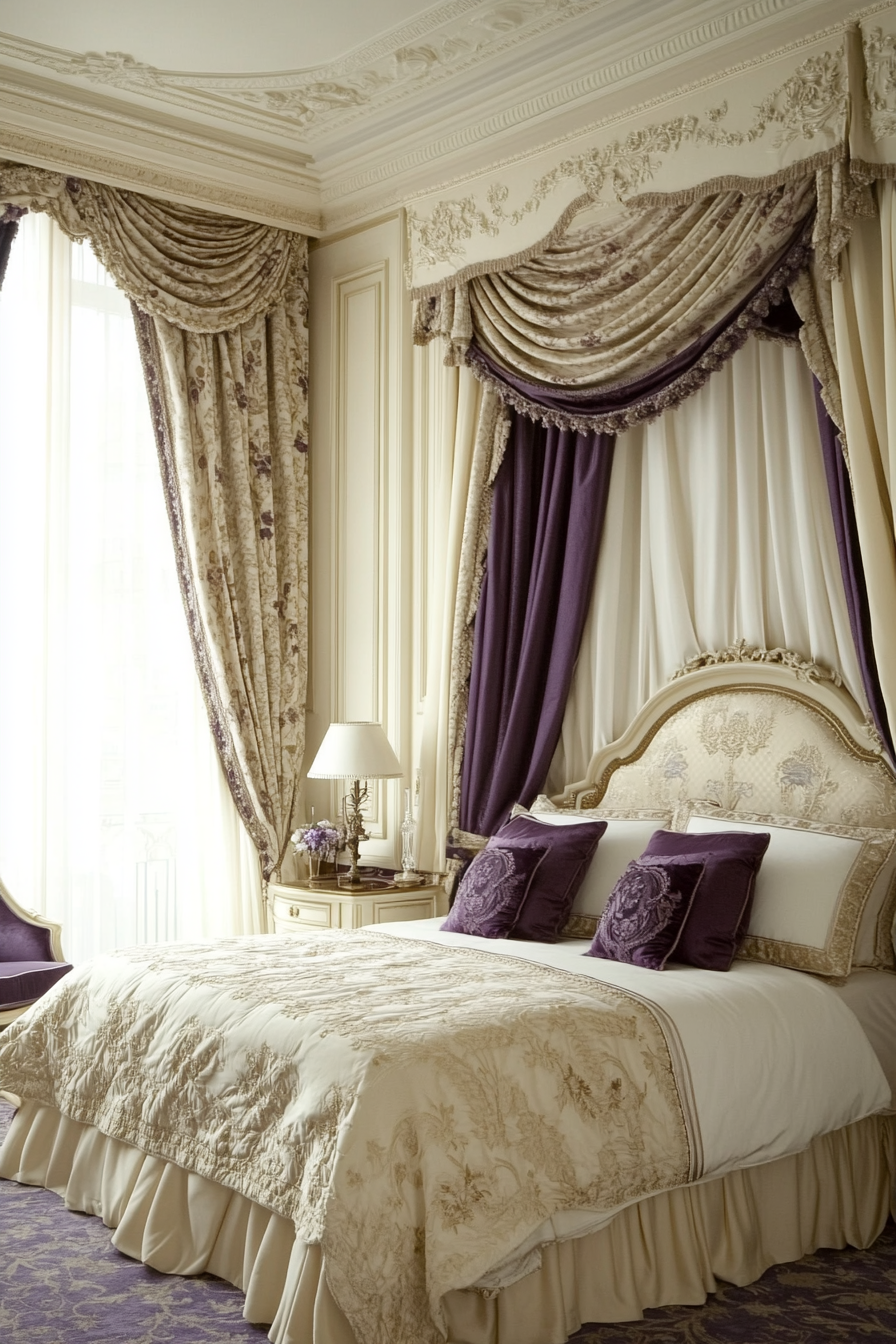 24. Regal Opulence (Cream Color Bedroom Ideas) - Cream Color Bedroom Ideas