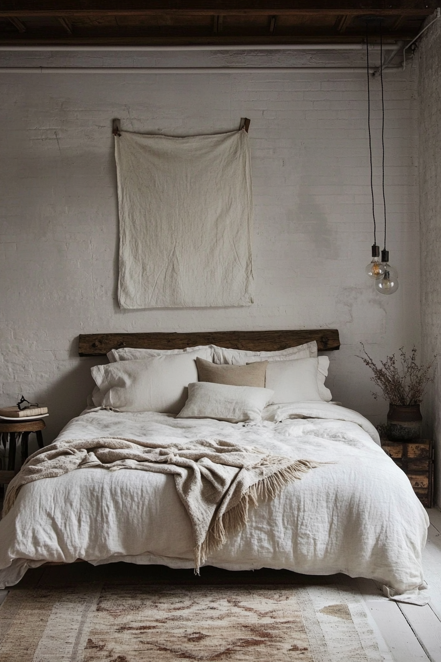 26. Soft Industrial (Cream Color Bedroom Ideas) - Cream Color Bedroom Ideas