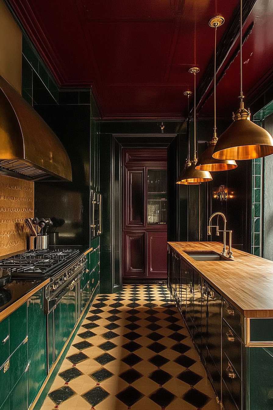 15. Art Deco Inspiration (Long Kitchen Ideas) - Long Kitchen Ideas