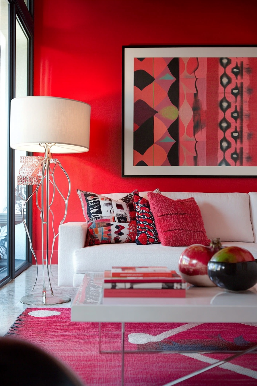 14. Pomegranate Punch (Red Living Room Ideas) - Red Living Room Ideas