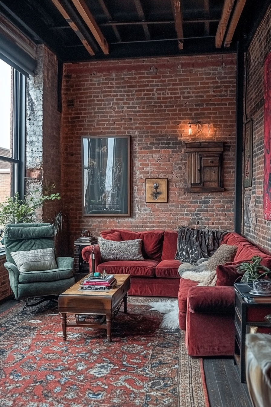 15. Brick Boulevard (Red Living Room Ideas) - Red Living Room Ideas