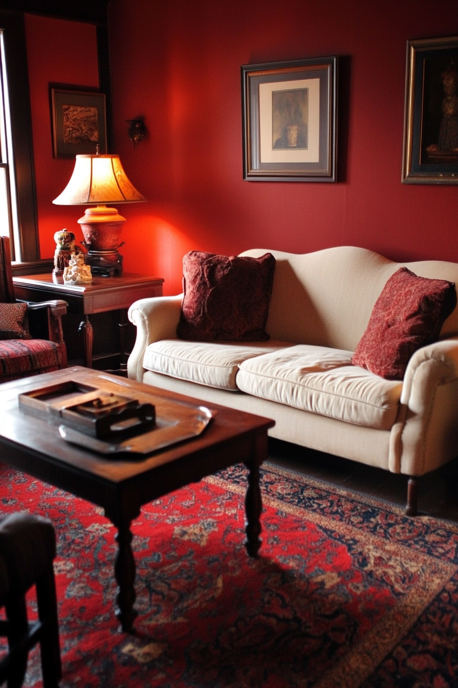 25. Cinnamon Sanctuary (Red Living Room Ideas) - Red Living Room Ideas