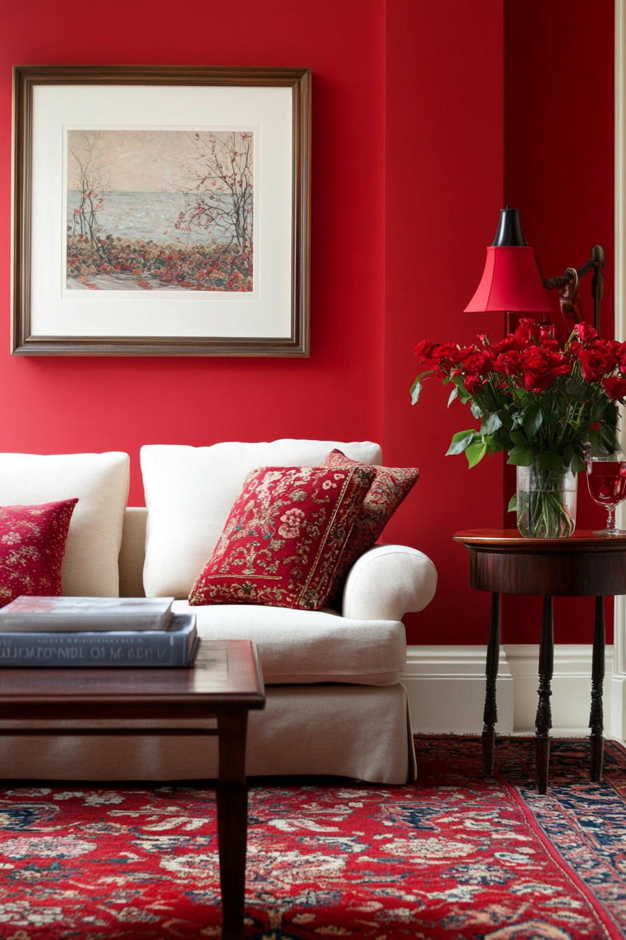 26. Wine Whisper (Red Living Room Ideas) - Red Living Room Ideas