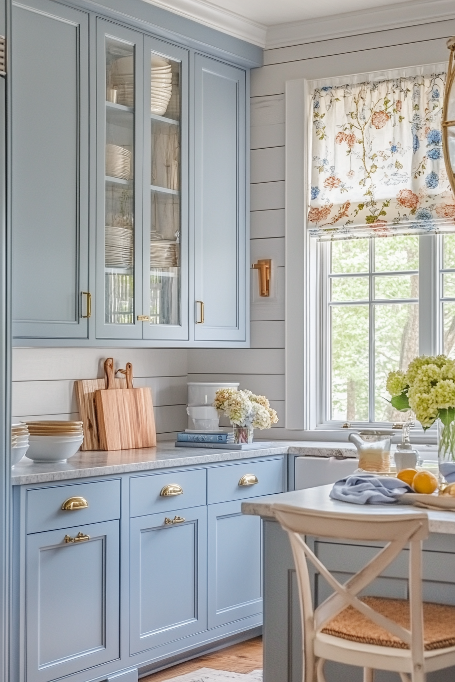10. Periwinkle and Pewter Softness (Blue And Gray Kitchen Ideas) - Blue And Gray Kitchen Ideas