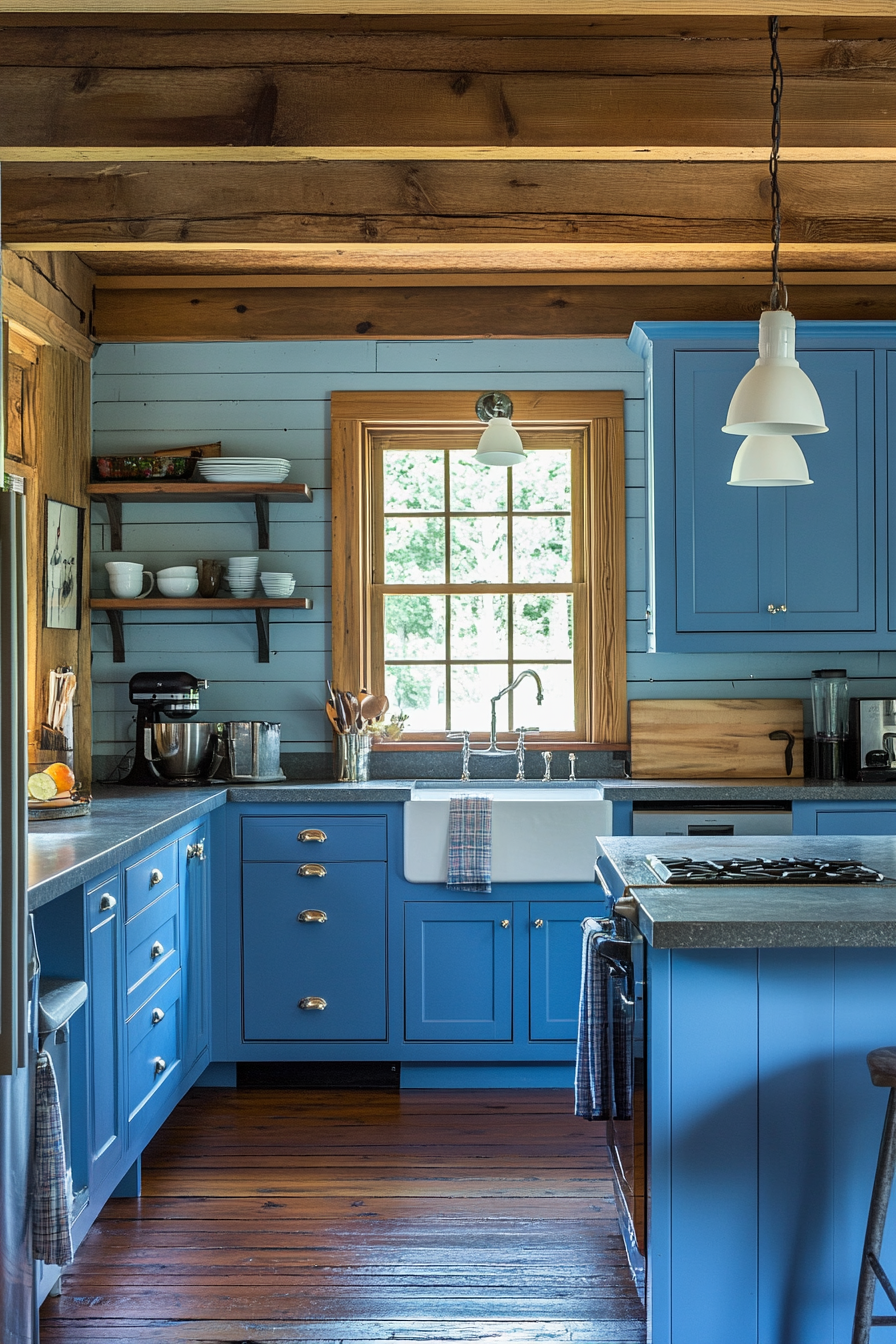 20. Cornflower Blue and Slate Harmony (Blue And Gray Kitchen Ideas) - Blue And Gray Kitchen Ideas