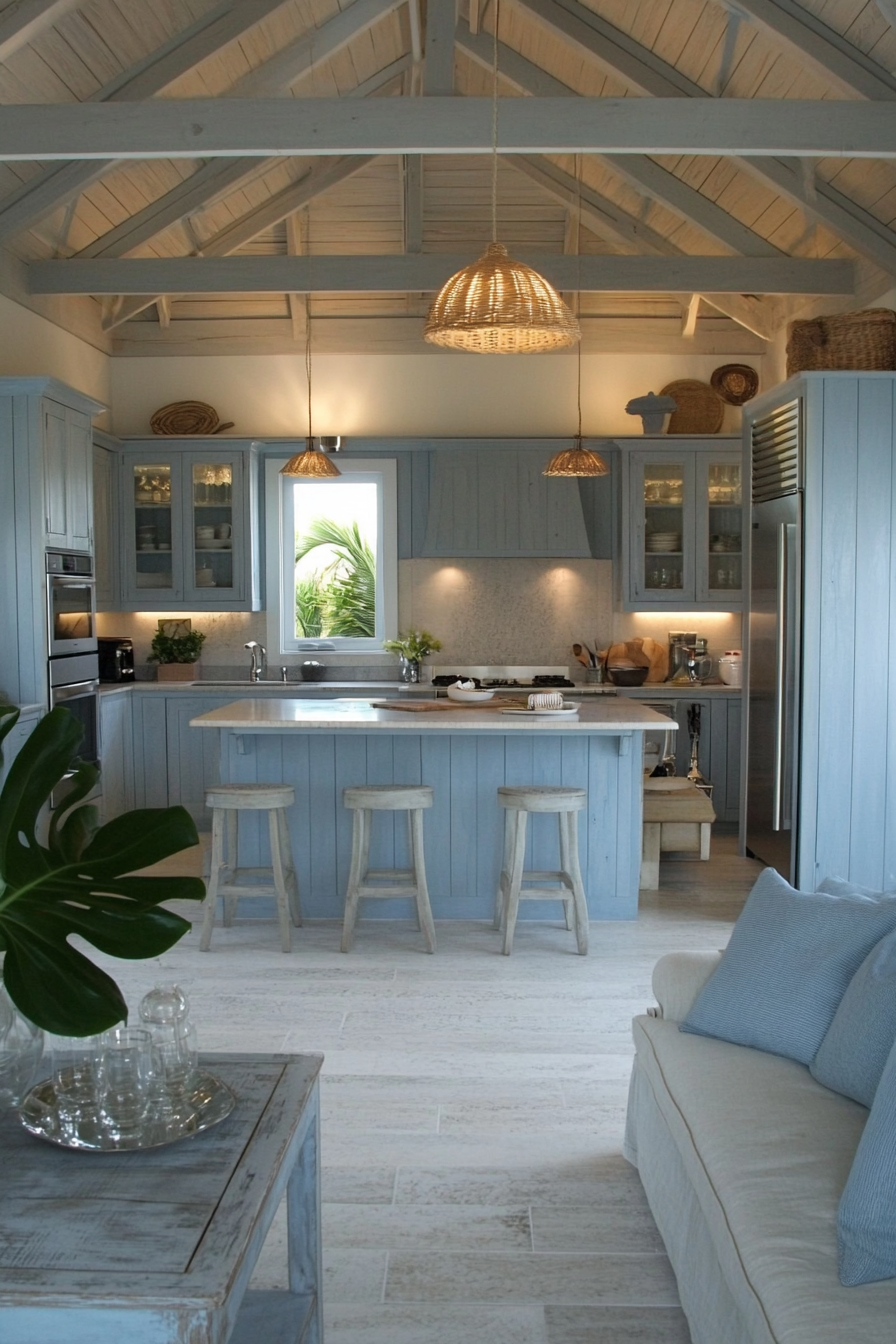 23. Stormy Sea and Dove Gray Calm (Blue And Gray Kitchen Ideas) - Blue And Gray Kitchen Ideas
