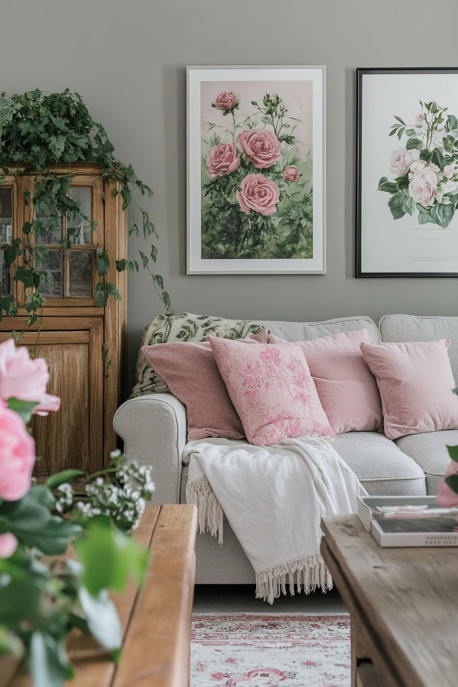 18. Nature-Inspired (Pink And Grey Living Room Ideas) - Pink And Grey Living Room Ideas