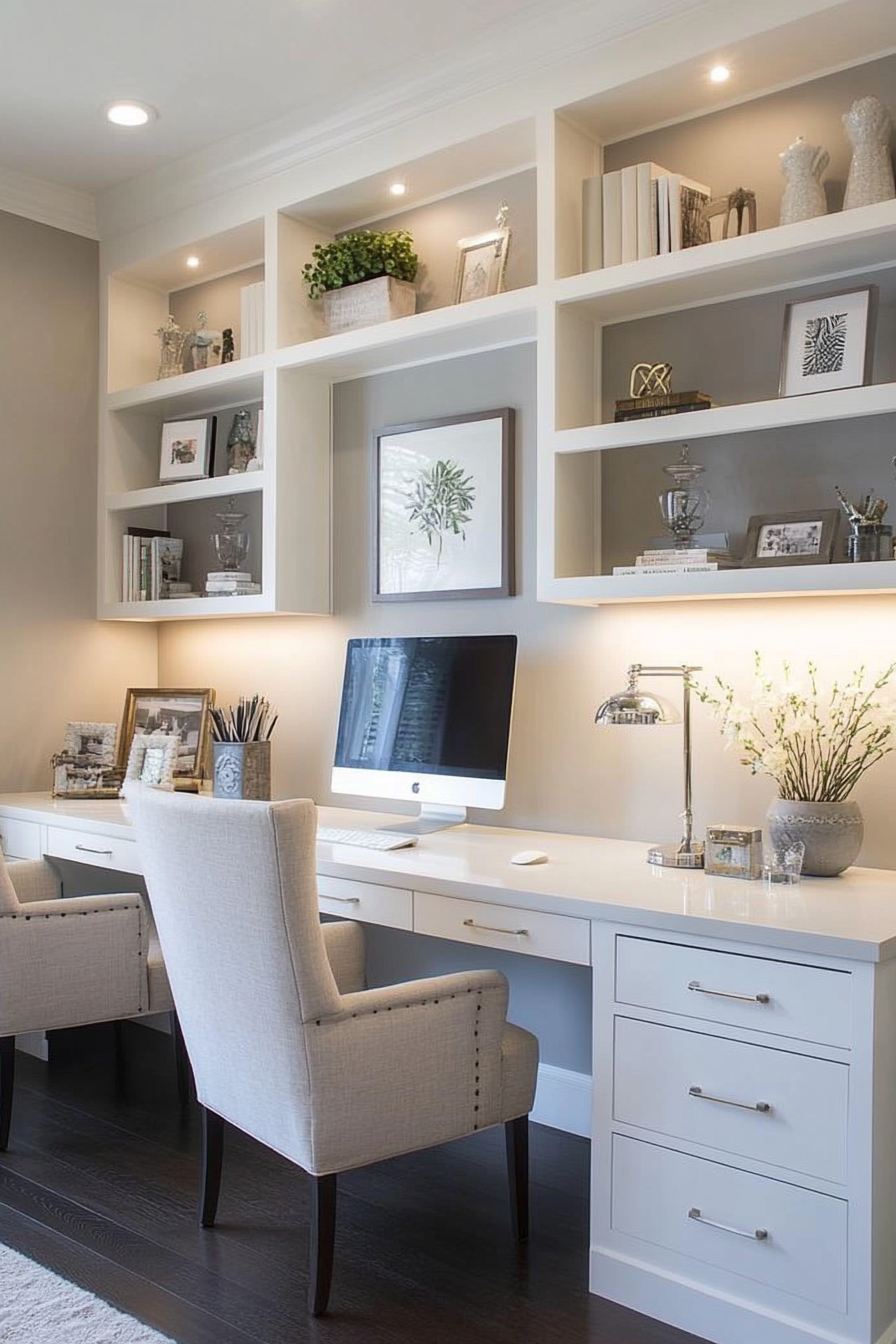 1. Minimalist Serenity (Bedroom Office Ideas) - Bedroom Office Ideas