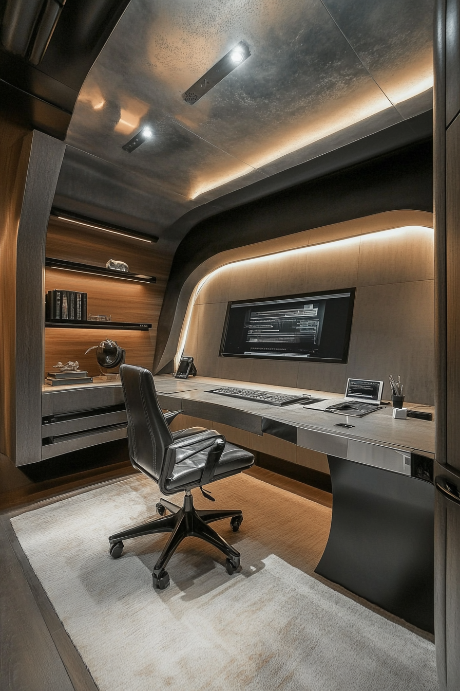 18. High-Tech Haven (Bedroom Office Ideas) - Bedroom Office Ideas