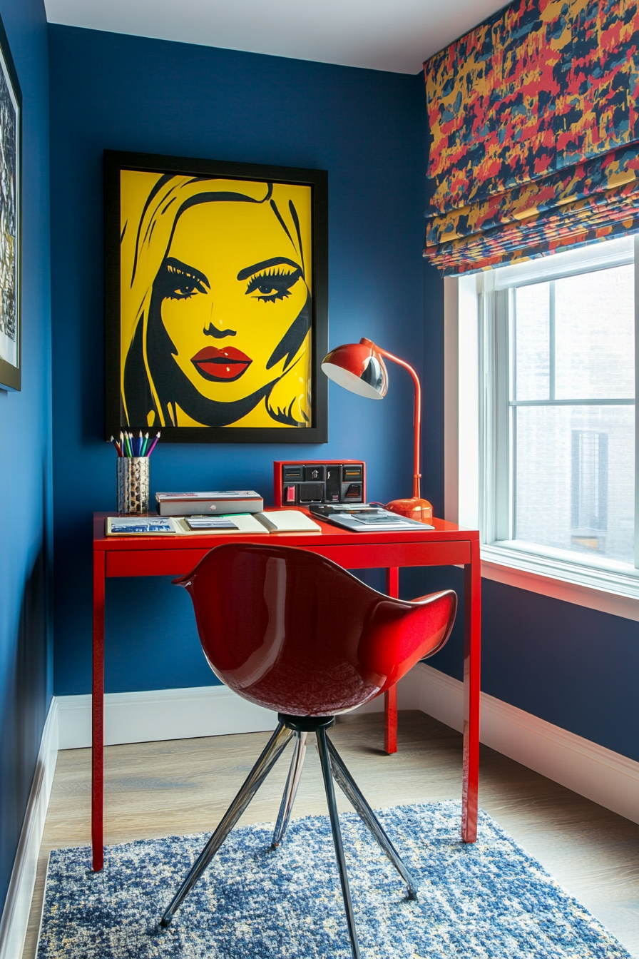 20. Pop Art Playfulness (Bedroom Office Ideas) - Bedroom Office Ideas