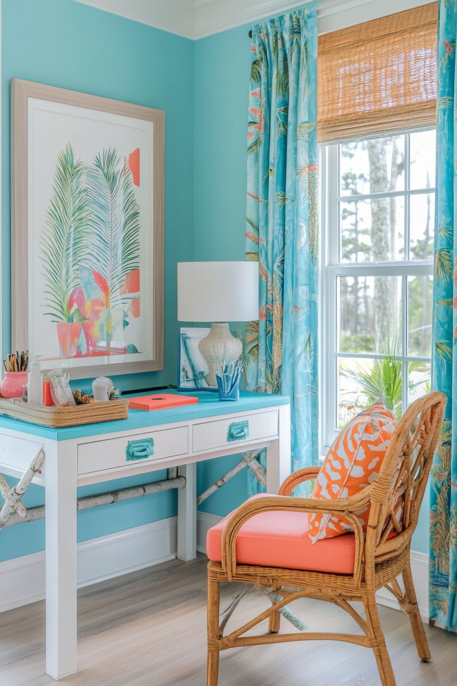 23. Tropical Escape (Bedroom Office Ideas) - Bedroom Office Ideas