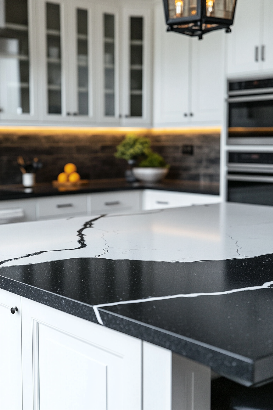 24. Elegant Entertainer (Black And White Kitchen Ideas) - Black And White Kitchen Ideas