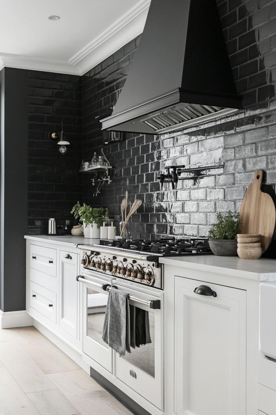 25. Chic Charcoal (Black And White Kitchen Ideas) - Black And White Kitchen Ideas