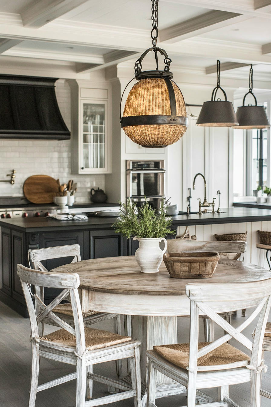 13. Coastal Charm (Black And White Kitchen Ideas) - Black And White Kitchen Ideas