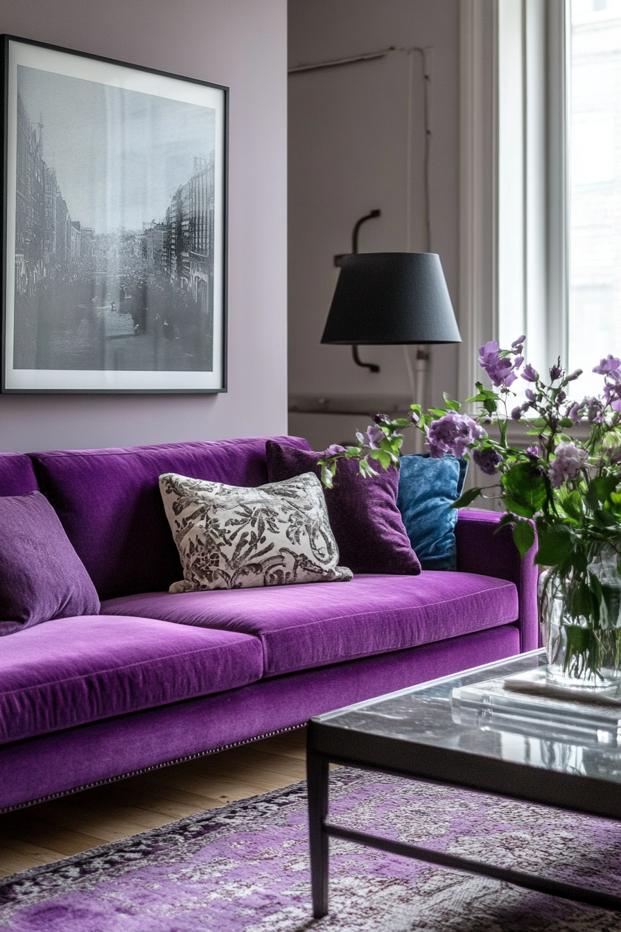 3. Plum Perfection (Purple Living Room Ideas) - Purple Living Room Ideas