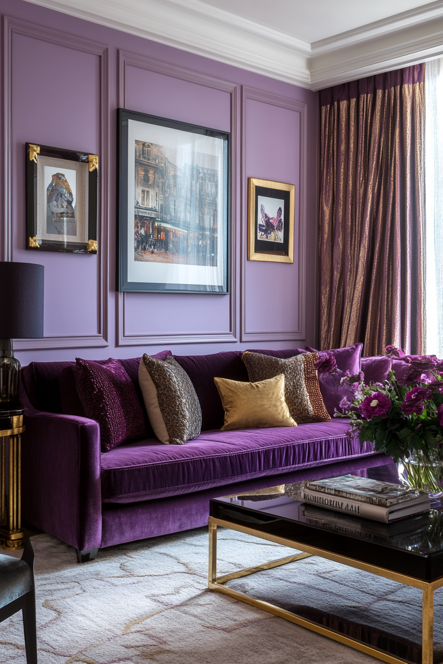 4. Grape Glamour (Purple Living Room Ideas) - Purple Living Room Ideas
