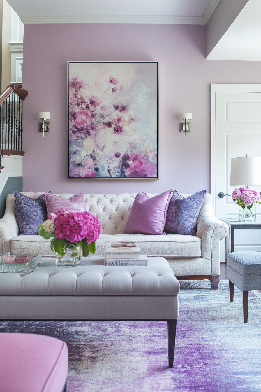 6. Orchid Oasis (Purple Living Room Ideas) - Purple Living Room Ideas