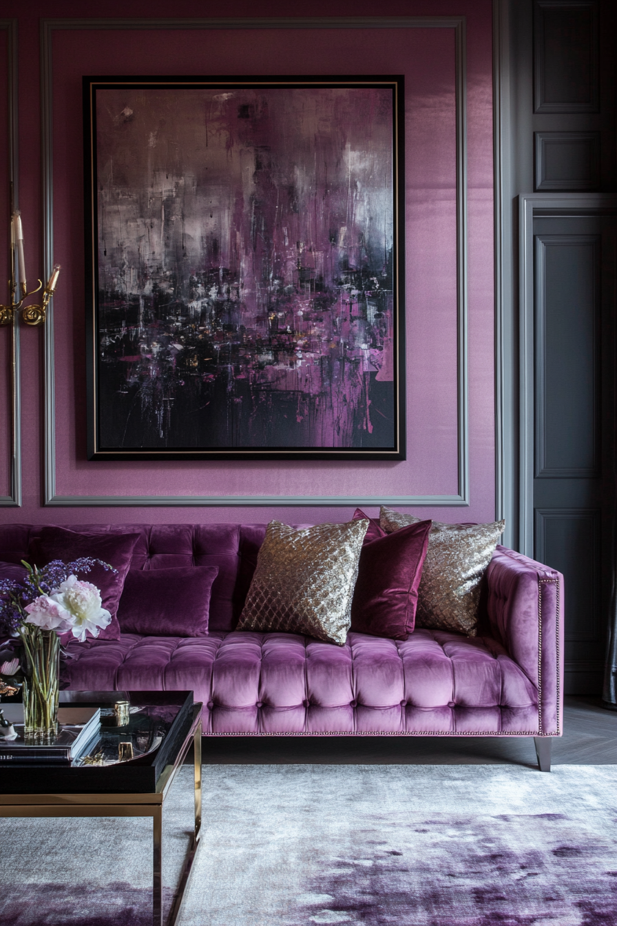 7. Mystic Mauve Mix (Purple Living Room Ideas) - Purple Living Room Ideas