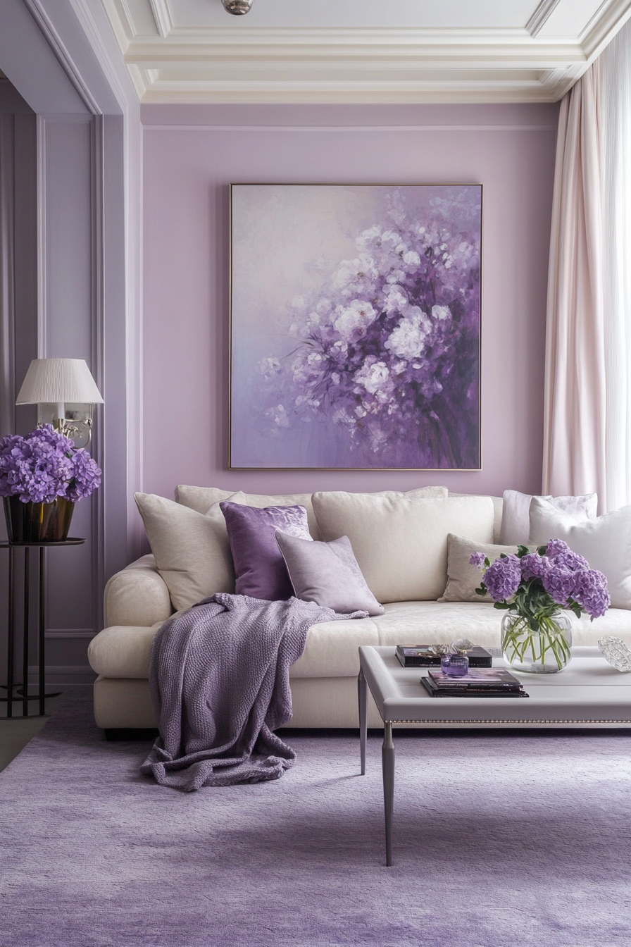 8. Lilac Love Affair (Purple Living Room Ideas) - Purple Living Room Ideas