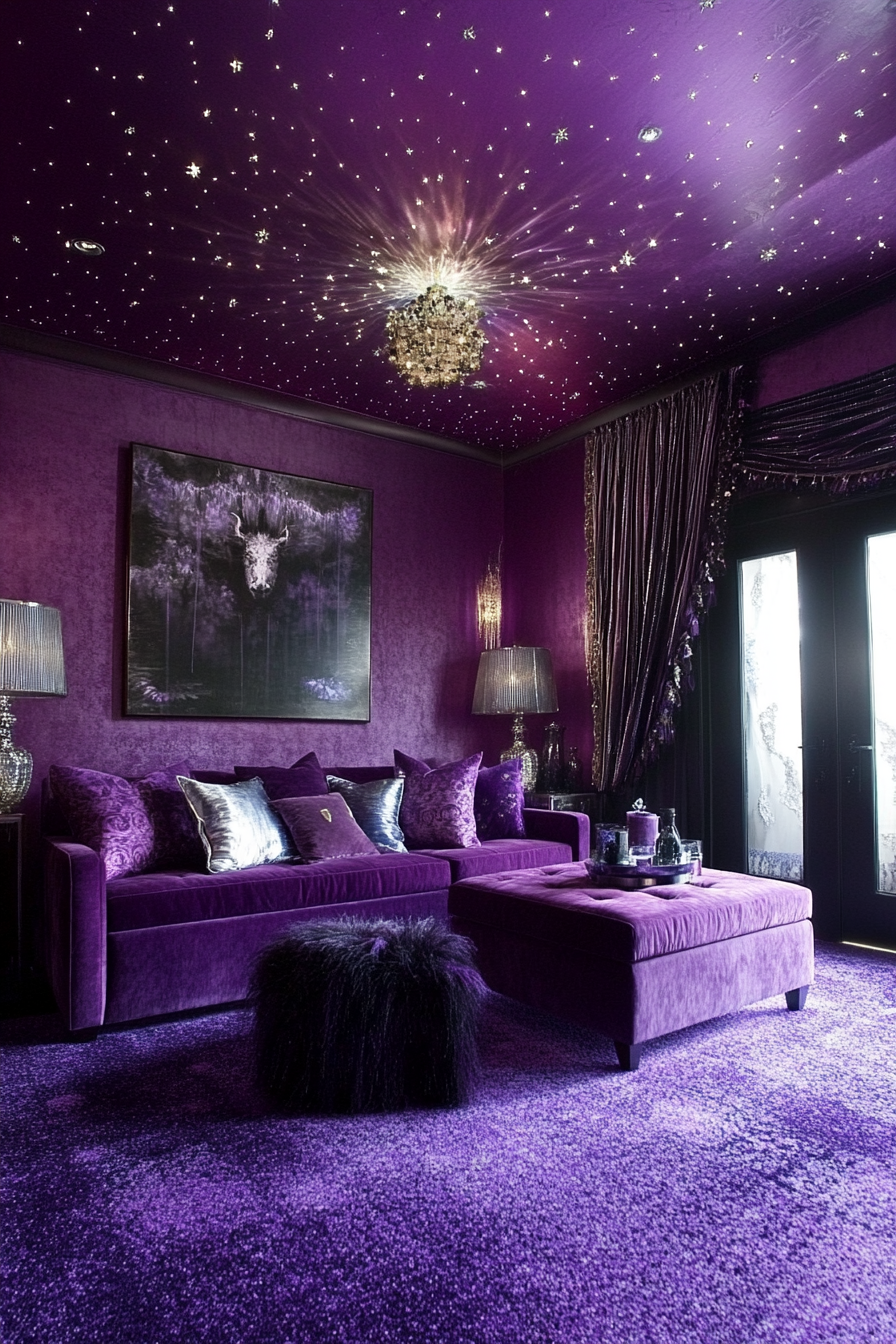 9. Twilight Purple Passion (Purple Living Room Ideas) - Purple Living Room Ideas