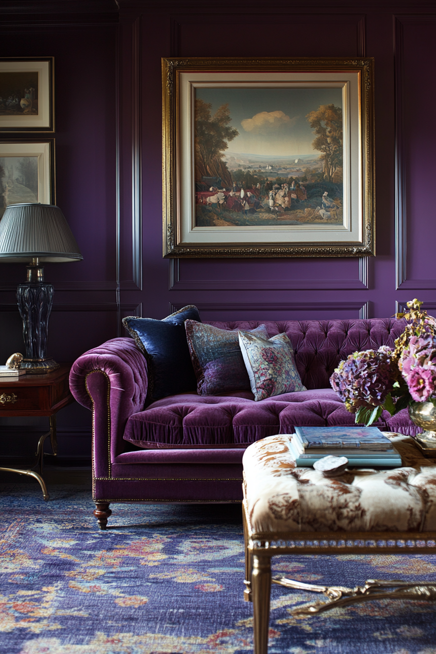 10. Eggplant Elegance (Purple Living Room Ideas) - Purple Living Room Ideas