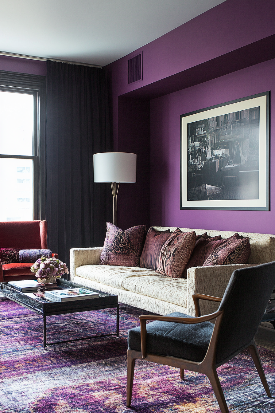 15. Amethyst Alcove (Purple Living Room Ideas) - Purple Living Room Ideas