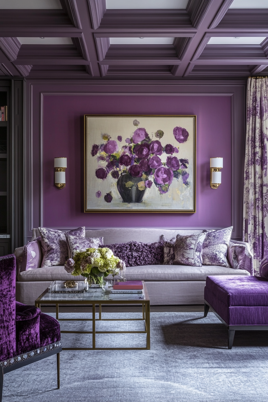 18. Opulent Orchid Overtones (Purple Living Room Ideas) - Purple Living Room Ideas