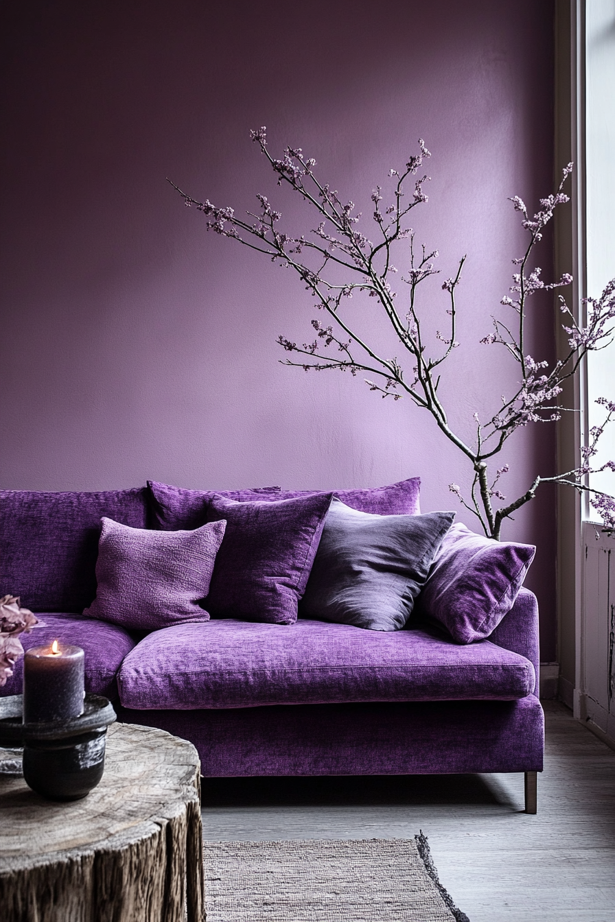 20. Zen Zephyr in Purple (Purple Living Room Ideas) - Purple Living Room Ideas