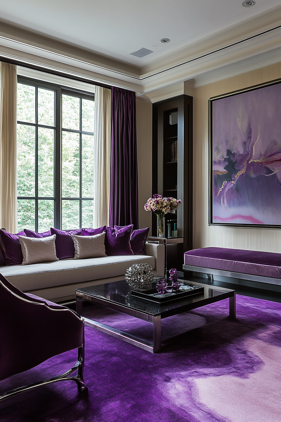 26. Contemporary Purple Clarity (Purple Living Room Ideas) - Purple Living Room Ideas