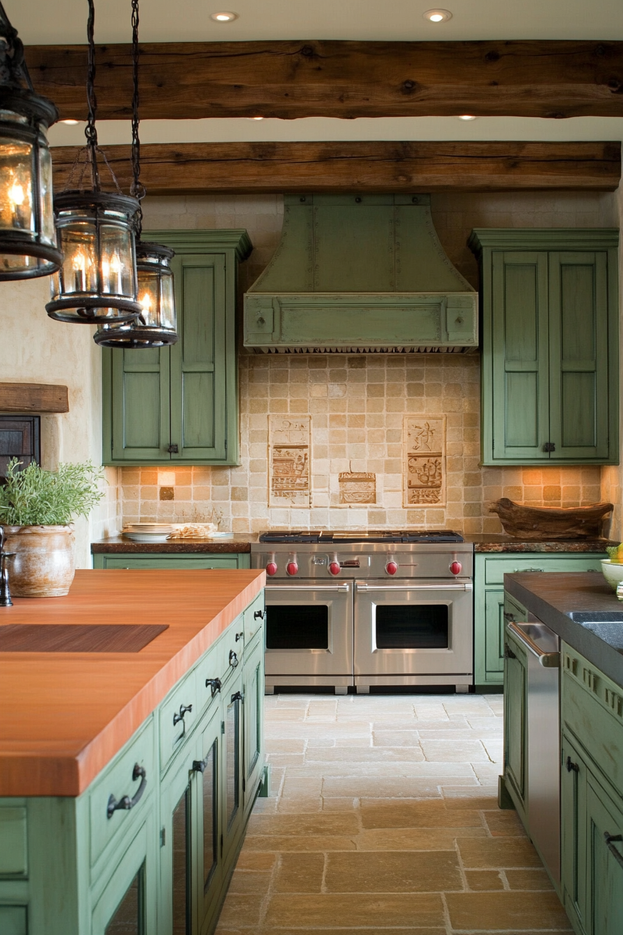 11. Mediterranean Marvel (Olive Green Kitchen Ideas) - Olive Green Kitchen Ideas