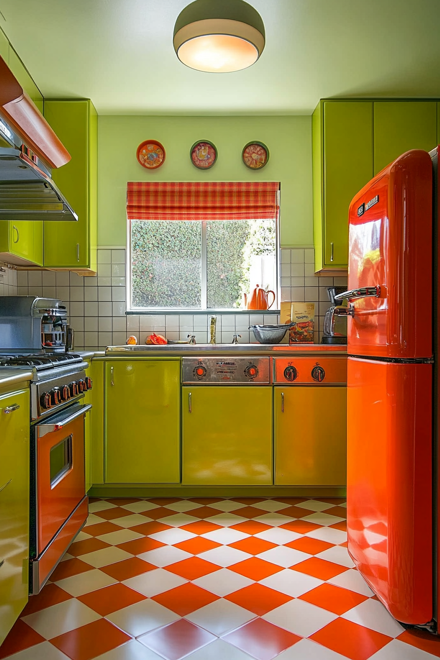 20. Retro Pop (Olive Green Kitchen Ideas) - Olive Green Kitchen Ideas