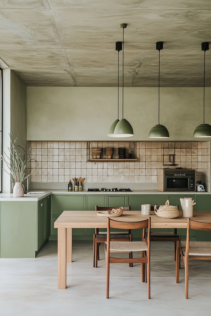 23. Eco-friendly Edge (Olive Green Kitchen Ideas) - Olive Green Kitchen Ideas