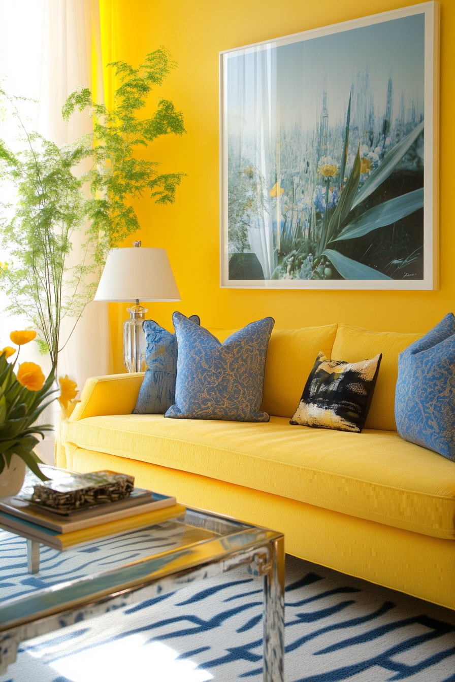 3. Lemon Zest (Yellow Living Room Ideas) - Yellow Living Room Ideas