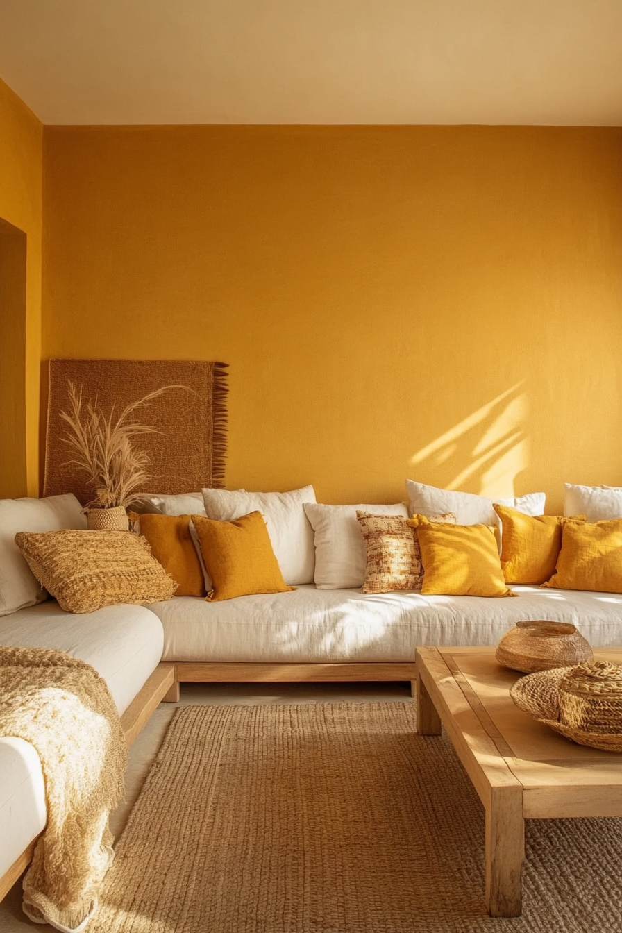 4. Mustard Retreat (Yellow Living Room Ideas) - Yellow Living Room Ideas