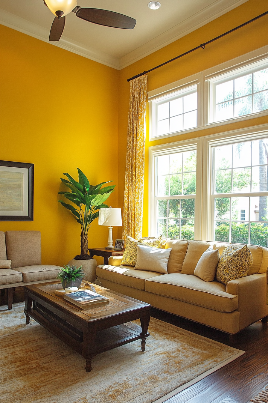 11. Honey Glow (Yellow Living Room Ideas) - Yellow Living Room Ideas