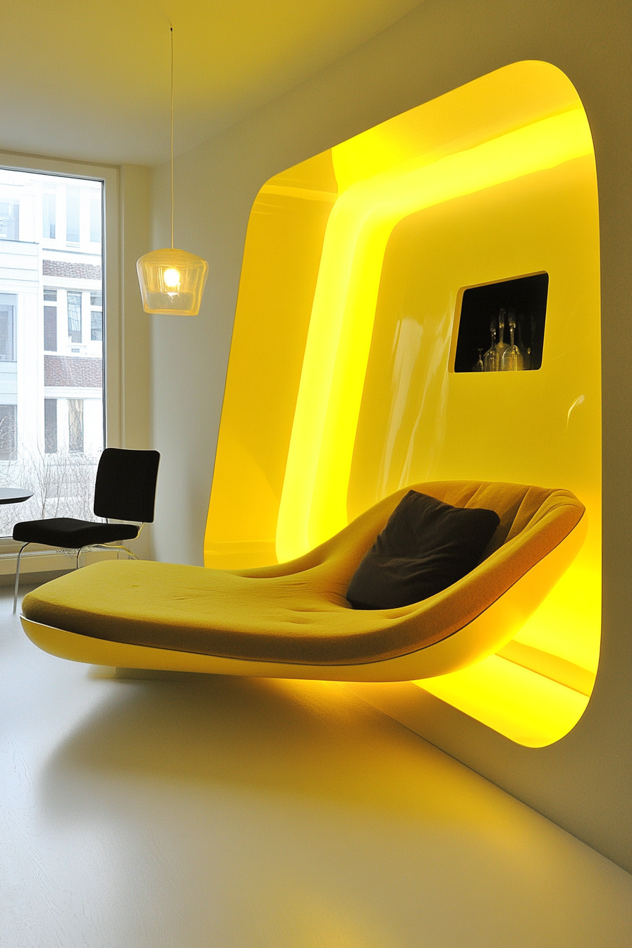 15. Neon Pop (Yellow Living Room Ideas) - Yellow Living Room Ideas